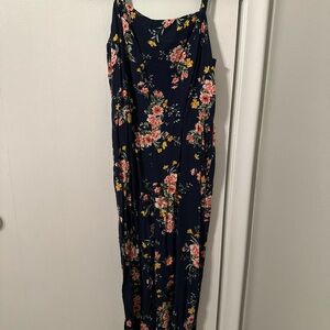 Floral Navy Jumpsuit